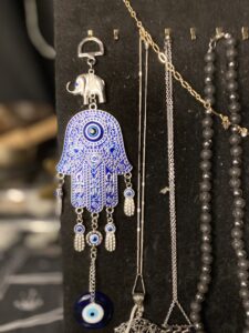 Small Blue Elephant Hamsa