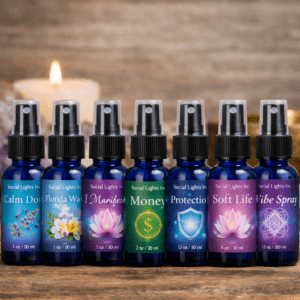 A picture of Social Lights spiritual sprays.